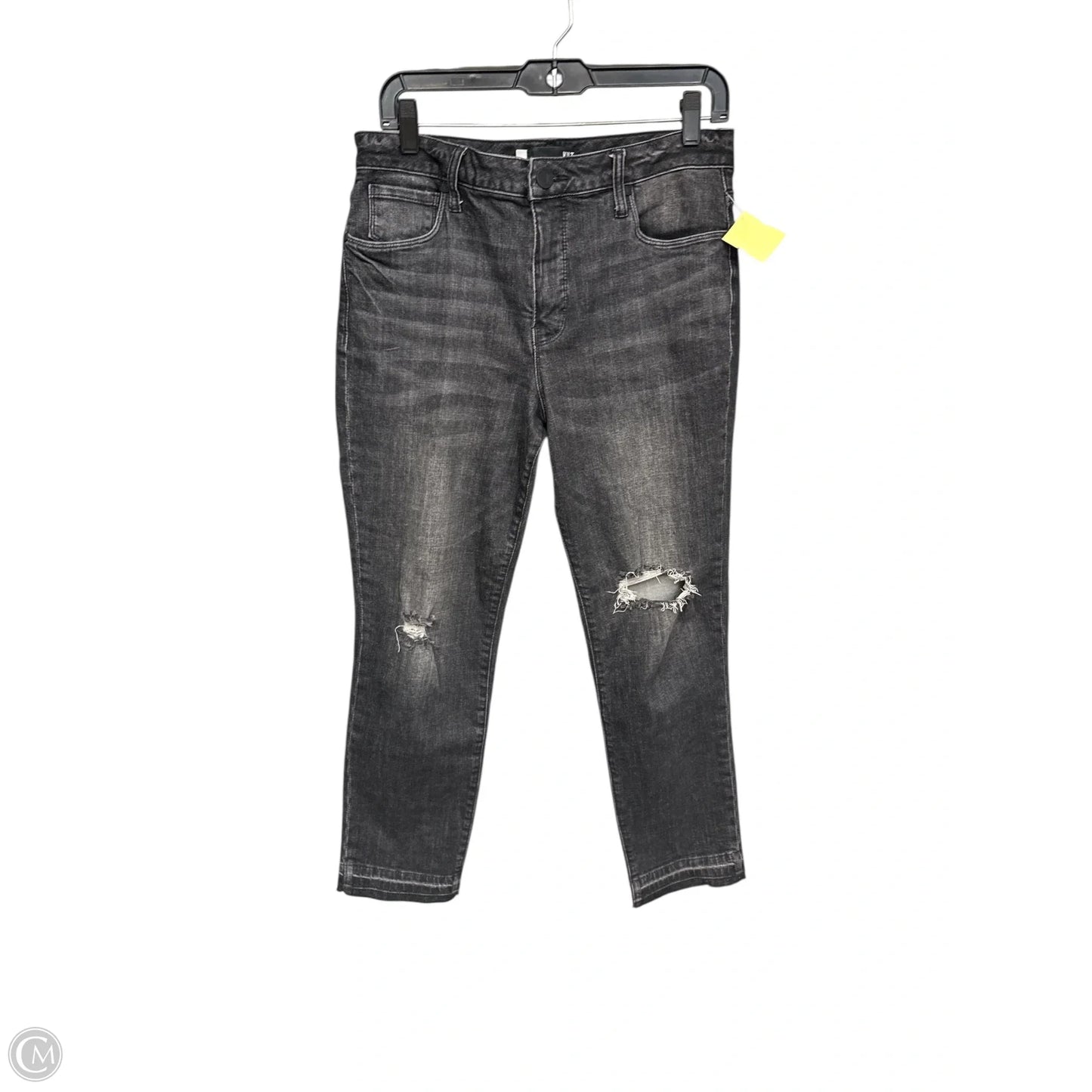 Jeans Straight By Kut In Black Denim, Size: 6