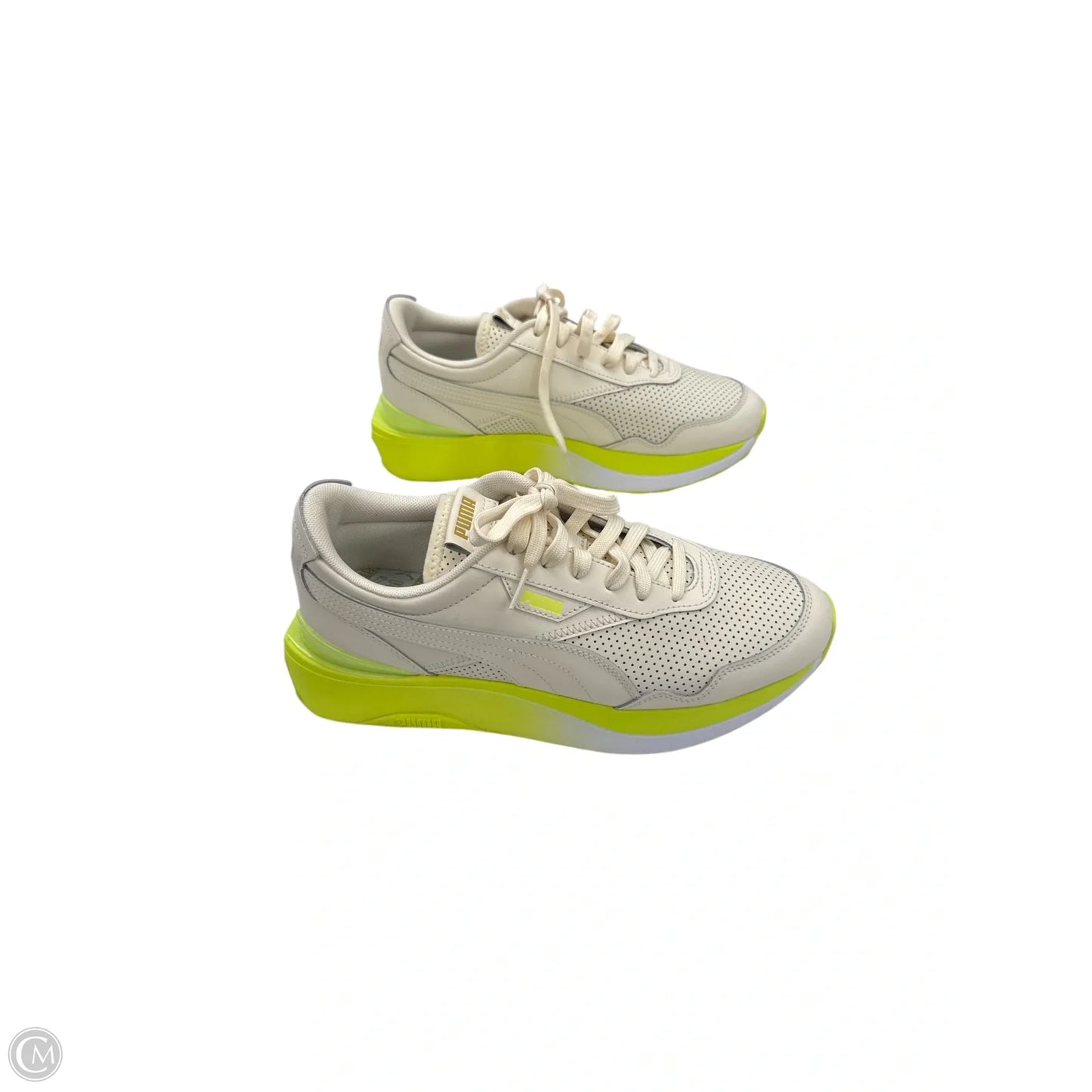 Shoes Sneakers By Puma In Green & Tan, Size: 9.5