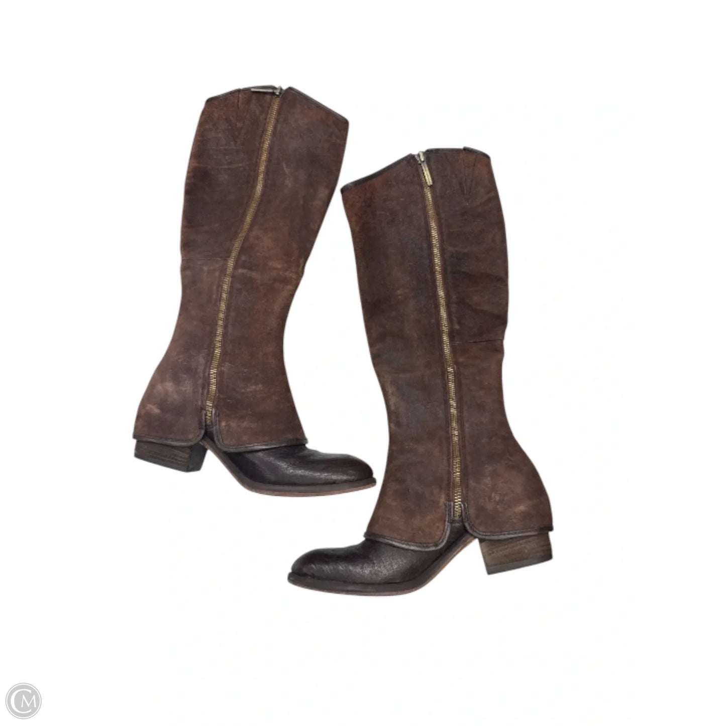 Boots Knee Heels By Donald Pliner In Brown, Size: 6