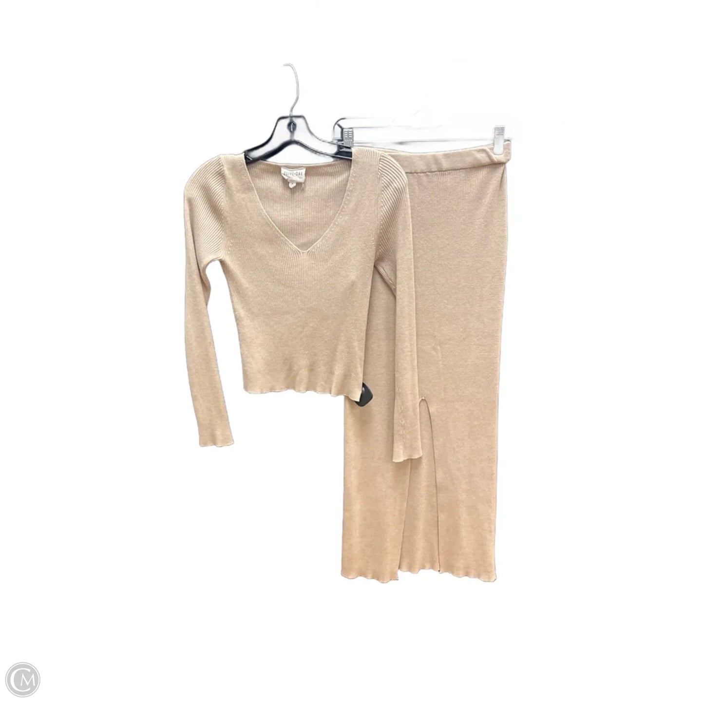 Skirt Set 2pc By Olive And Oak In Tan, Size: M