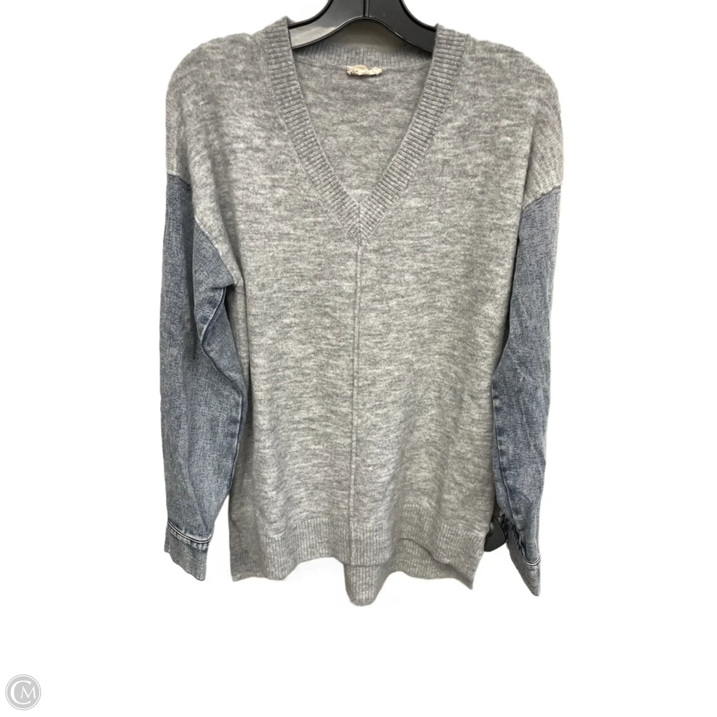 Sweater By Hem & Thread In Blue & Grey, Size: S