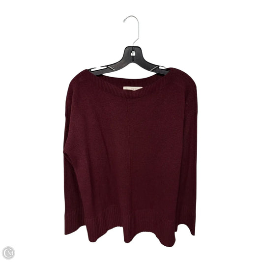 Sweater By Loft In Maroon, Size: S