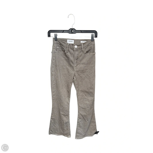 Pants Cropped By Frame In Plaid Pattern, Size: 24