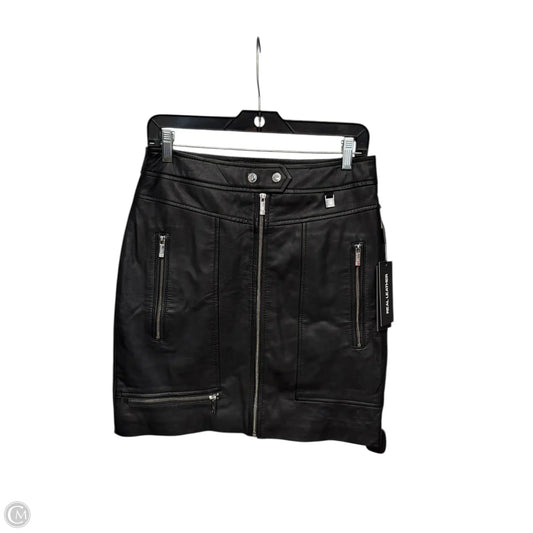 Skirt Designer By Karl Lagerfeld In Black & Silver, Size: M