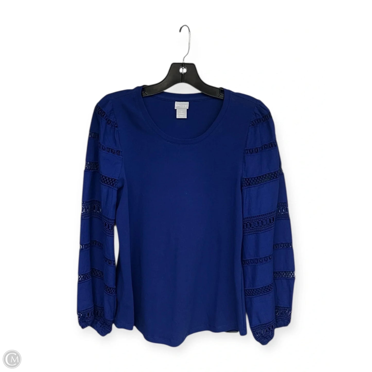 Top Long Sleeve By Chicos In Blue, Size: S