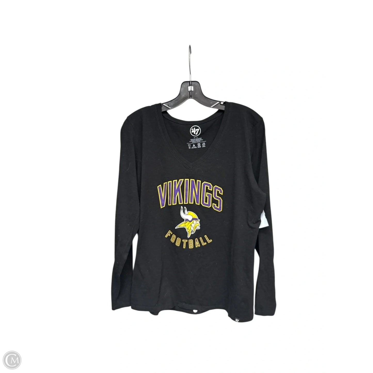 Athletic Top Long Sleeve Crewneck By Clothes Mentor In Black & Purple, Size: Xl