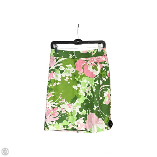 Skirt Midi By Talbots In Green & Pink, Size: 2p