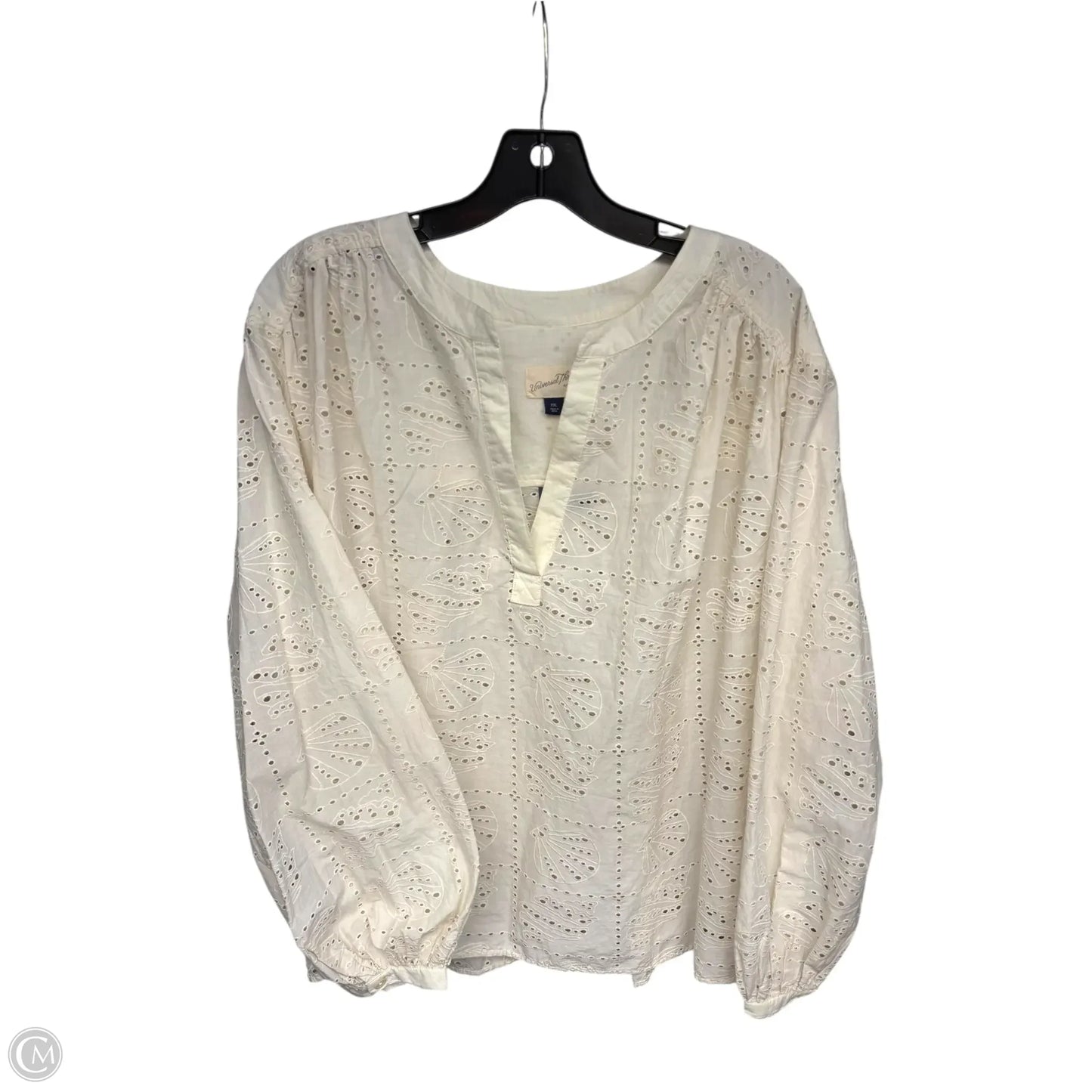 Top Long Sleeve By Universal Thread In Ivory, Size: Xxl