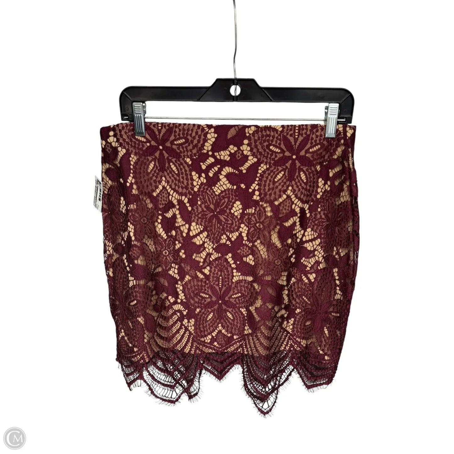 Skirt Midi By Express In Maroon, Size: 10
