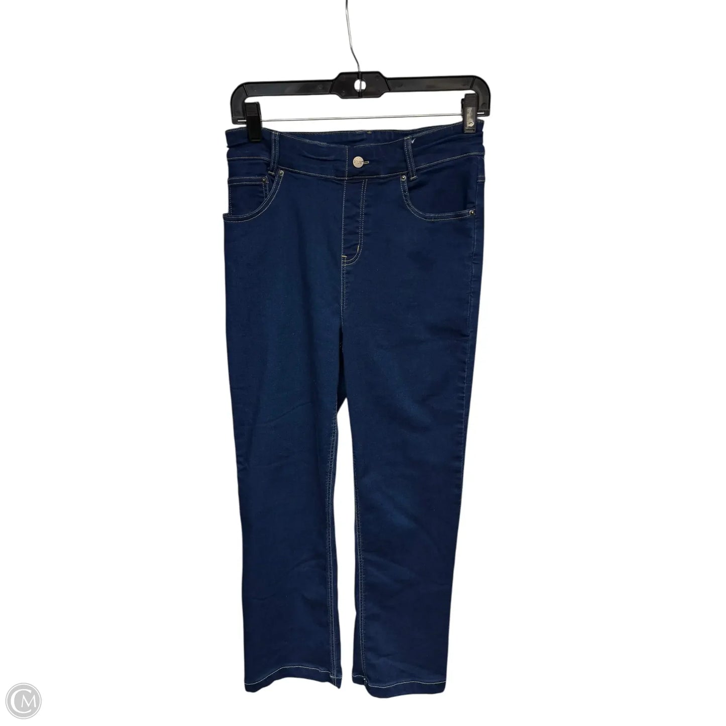 Jeans Straight By Hue In Blue Denim, Size: M