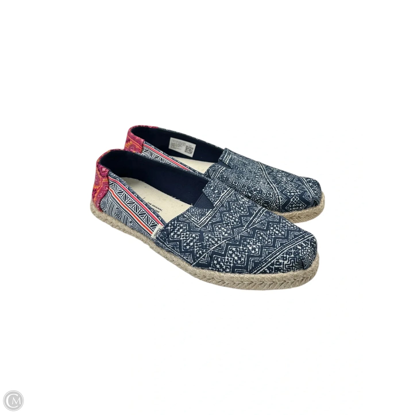 Shoes Flats By Toms In Blue & Pink, Size: 7
