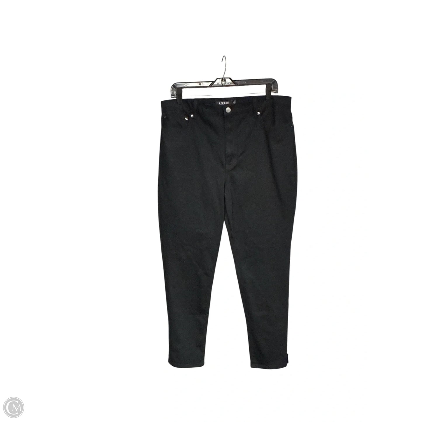 Jeans Straight By Lauren By Ralph Lauren In Black, Size: 16