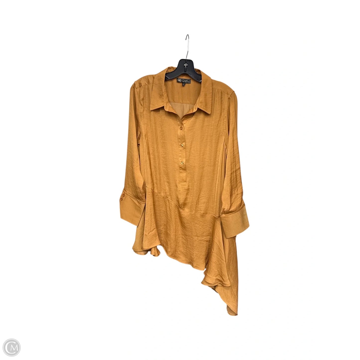 Top Long Sleeve By Dg2 In Gold, Size: M
