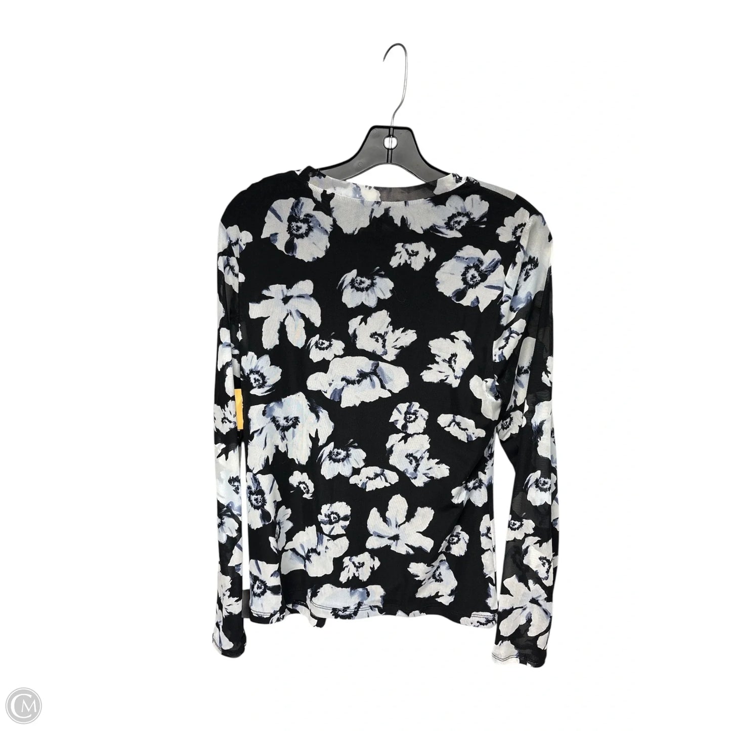 Top Long Sleeve By Inc In Blue & White, Size: M