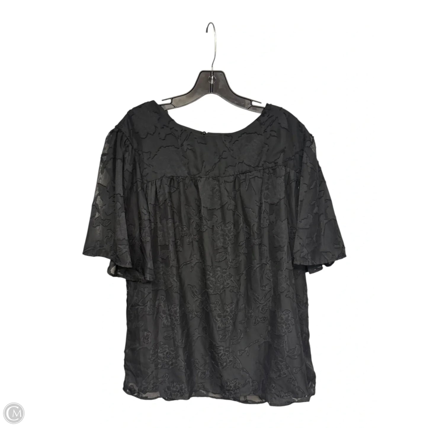 Top Short Sleeve By Clothes Mentor In Black, Size: 2x