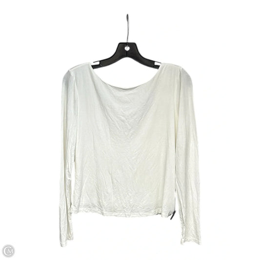 Top Long Sleeve By Final Touch In Cream, Size: L