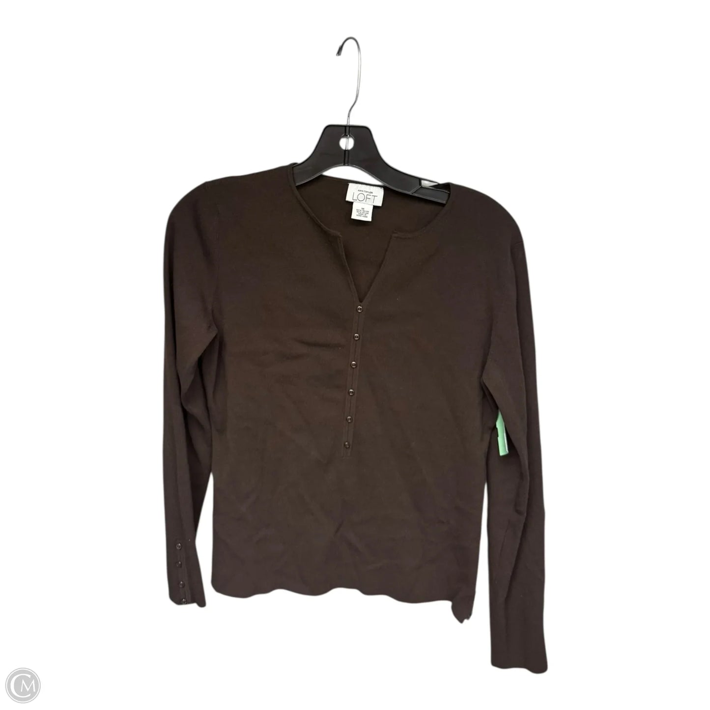 Top Long Sleeve By Loft In Brown, Size: M