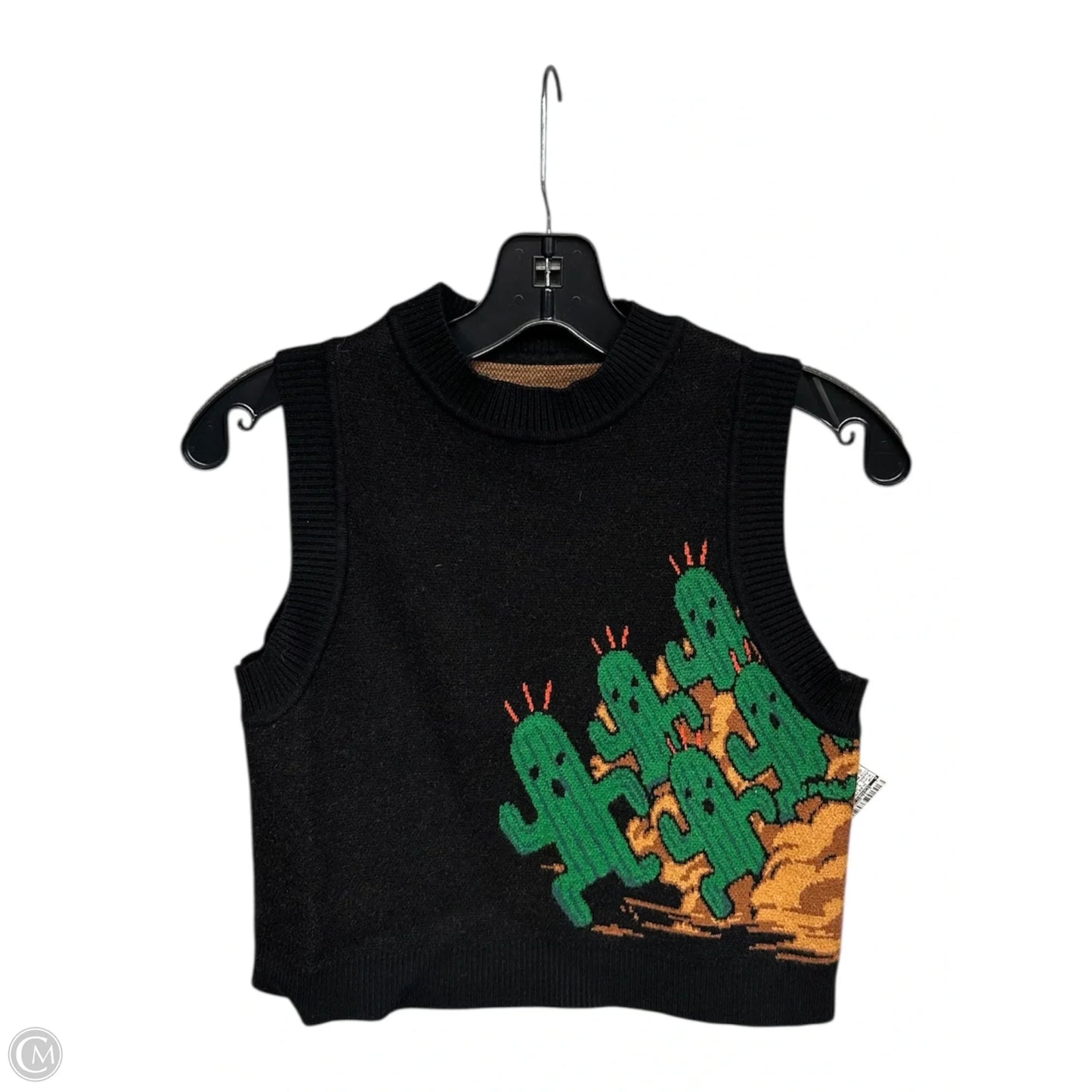 Top Sleeveless By Clothes Mentor In Black & Green, Size: M