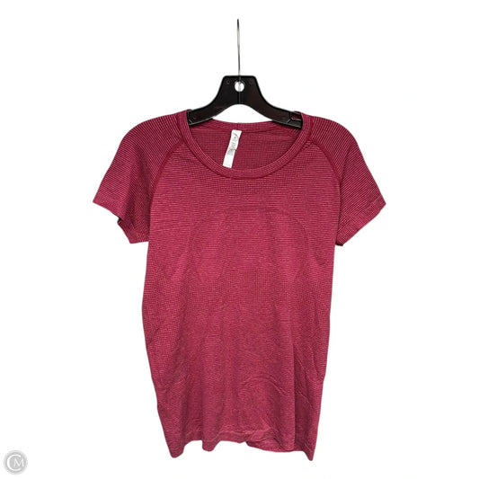 Athletic Top Long Sleeve Crewneck By Lululemon In Red, Size: 10