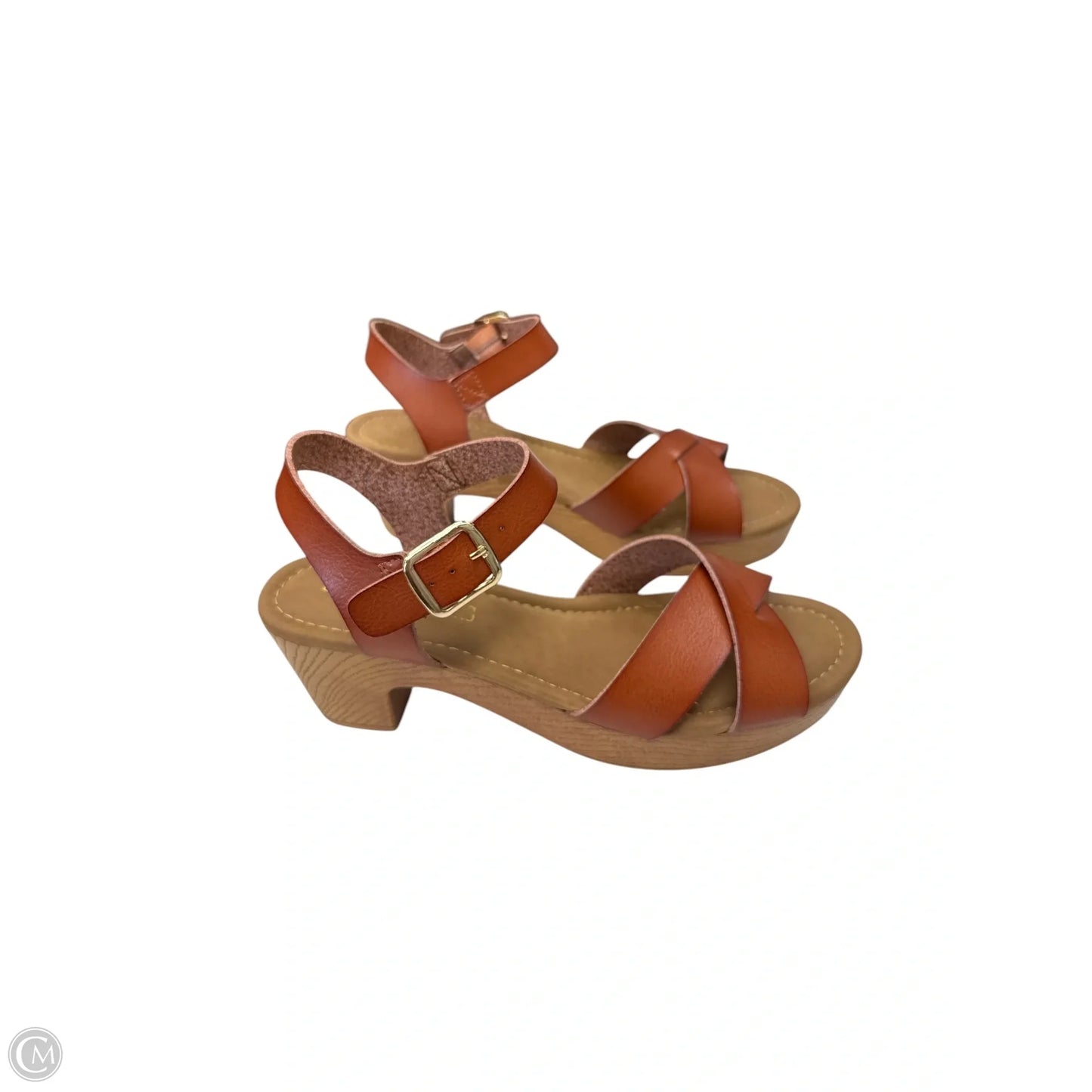 Sandals Heels Block By Dream Pairs In Brown, Size: 9