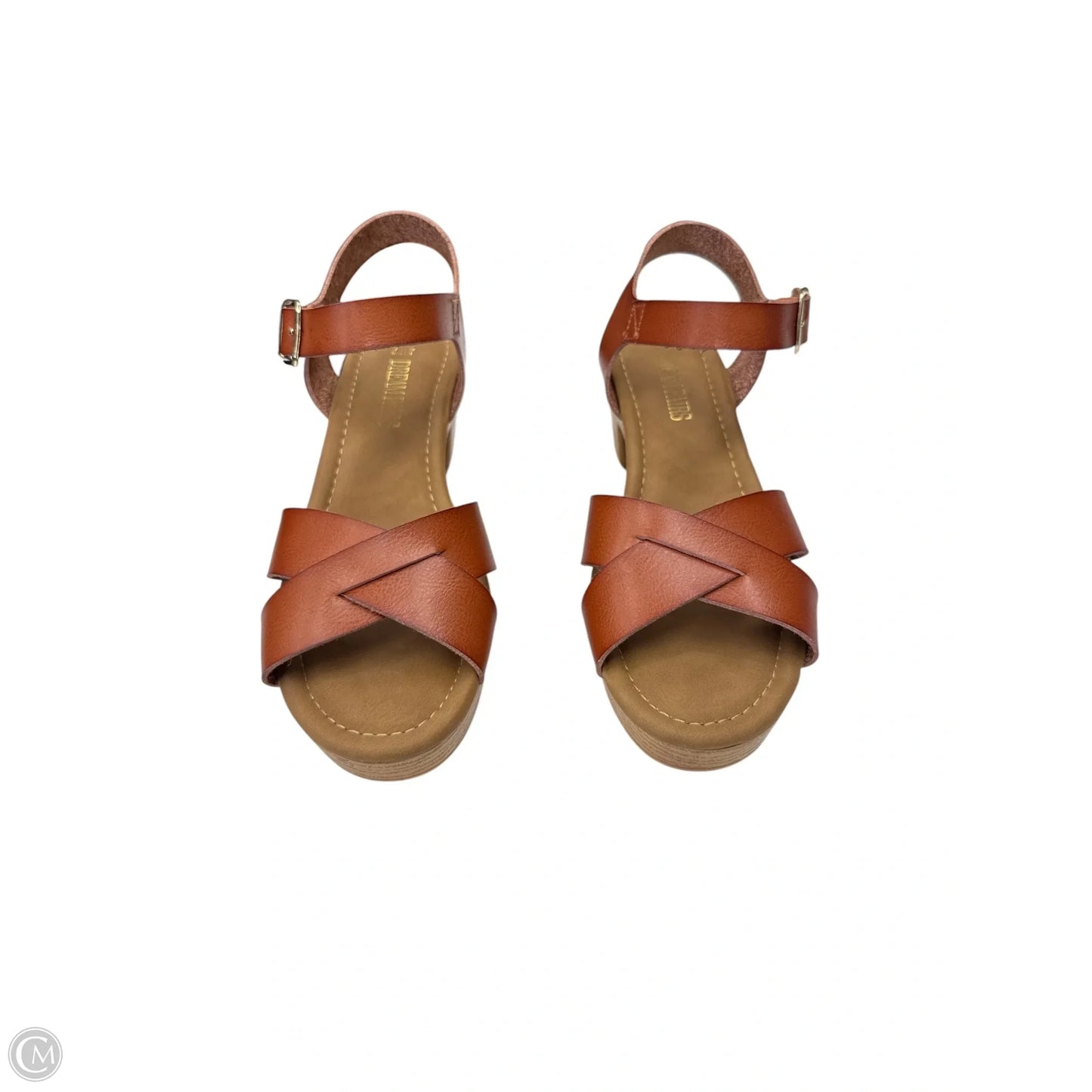 Sandals Heels Block By Dream Pairs In Brown, Size: 9