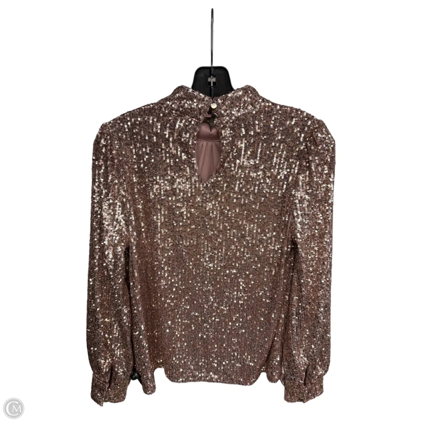 Blouse 3/4 Sleeve By Cable And Gauge In Rose Gold, Size: S
