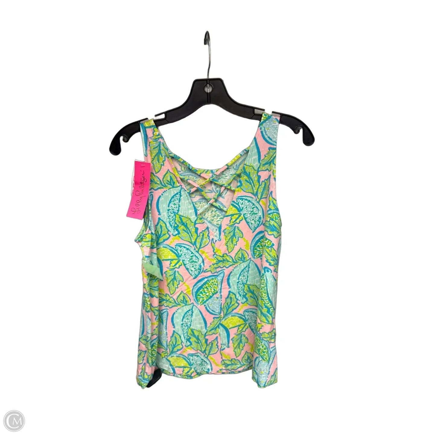 Tank Top By Lilly Pulitzer In Green & Pink, Size: S