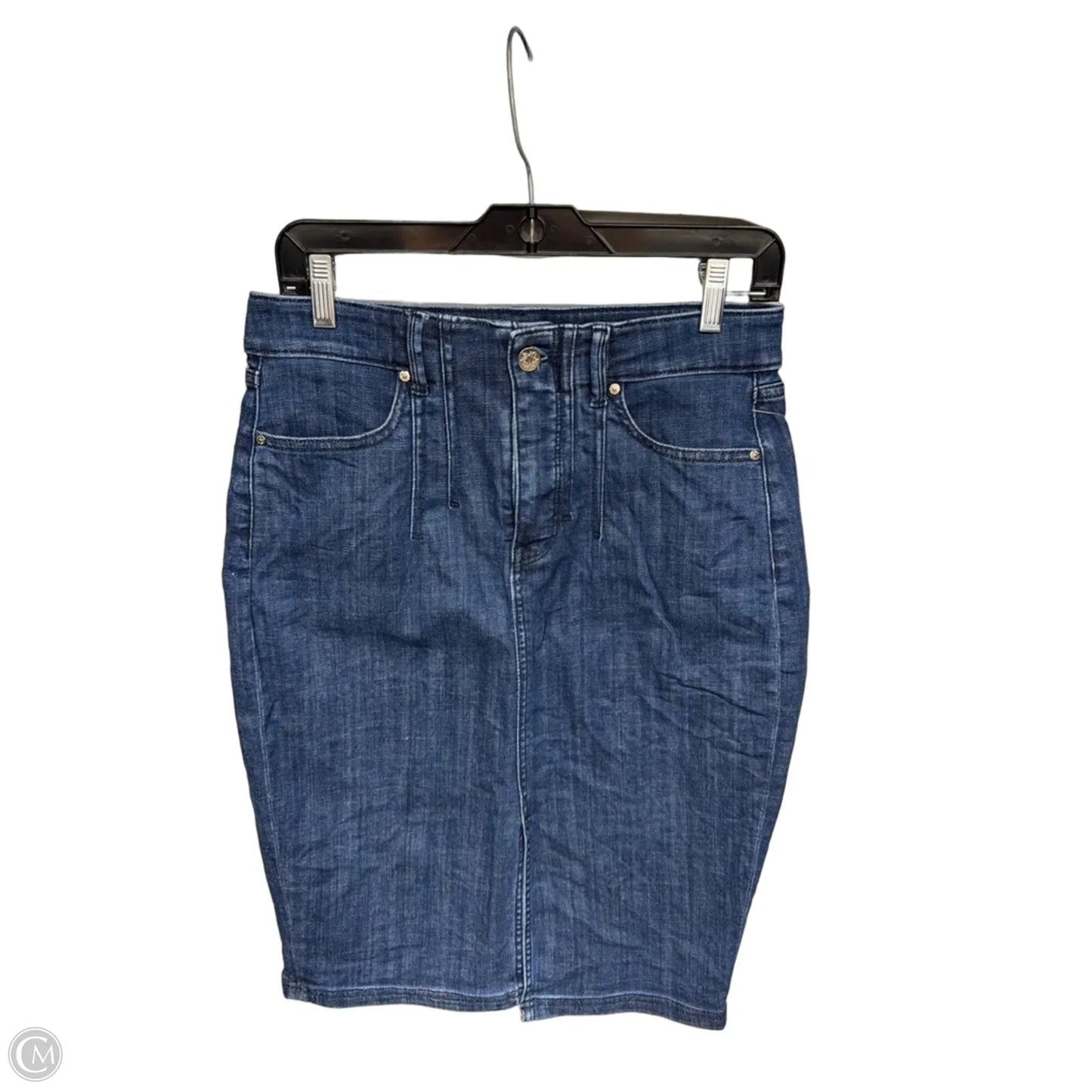 Skirt Midi By White House Black Market In Blue Denim, Size: 6