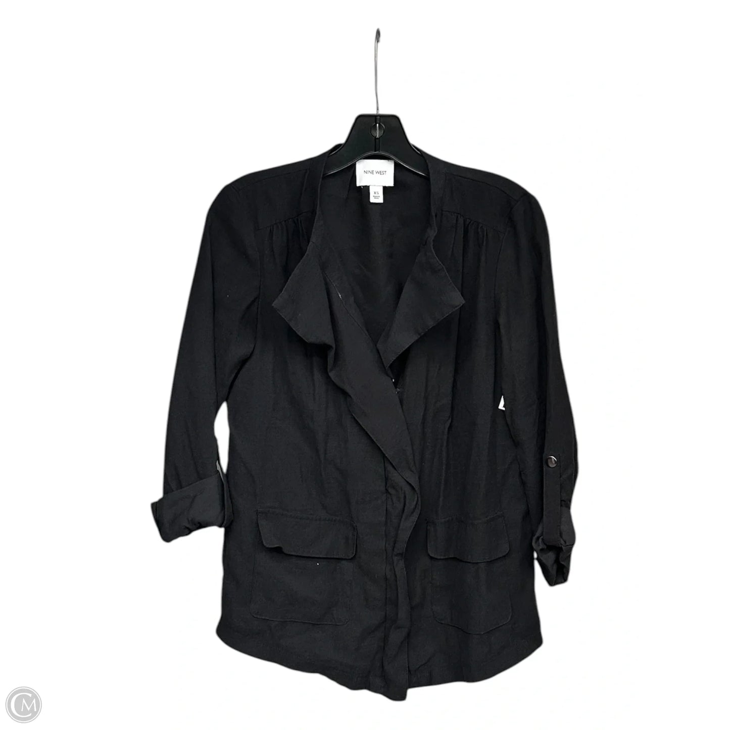 Jacket Puffer & Quilted By Nine West In Black, Size: Xs
