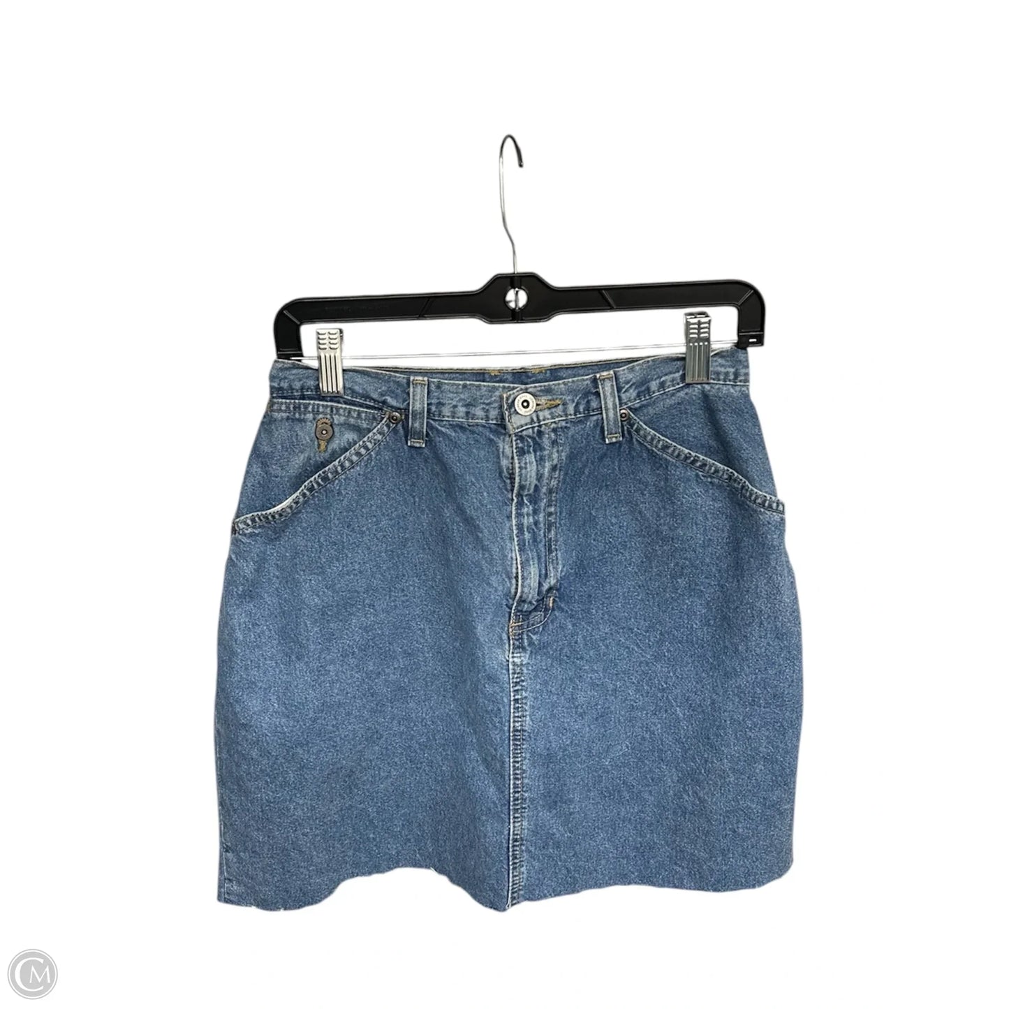 Skirt Midi By Liz Claiborne In Blue Denim, Size: 8