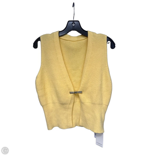 Top Sleeveless By Commense In Yellow, Size: L