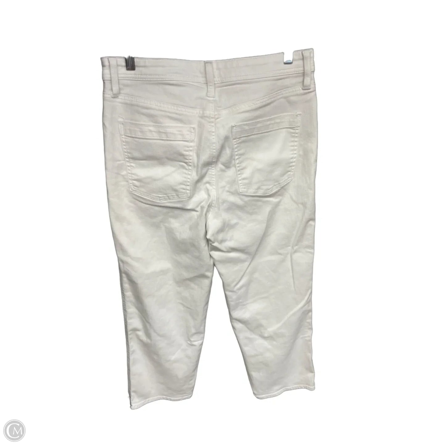 Jeans Cropped By Talbots In White Denim, Size: 8