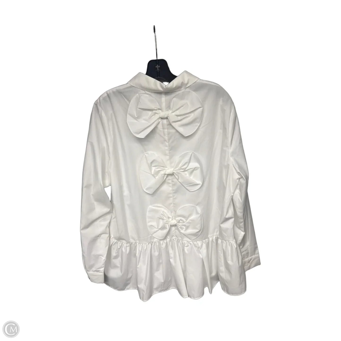 Blouse Long Sleeve By Mare Mare In White, Size: L