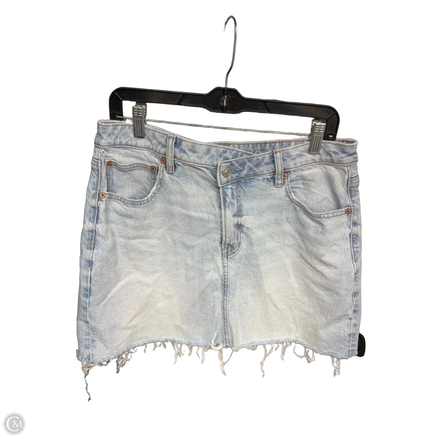 Skirt Midi By American Eagle In Blue Denim, Size: 12