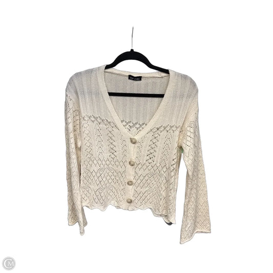 Cardigan By Clothes Mentor In Cream