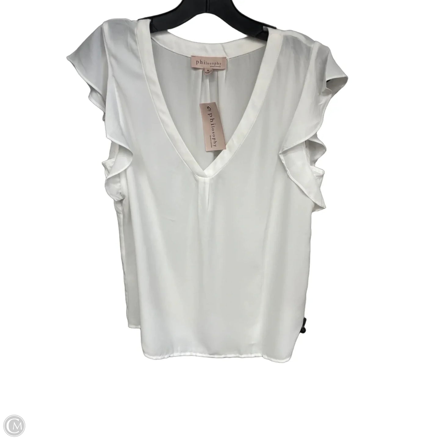Top Sleeveless By Philosophy In White, Size: M