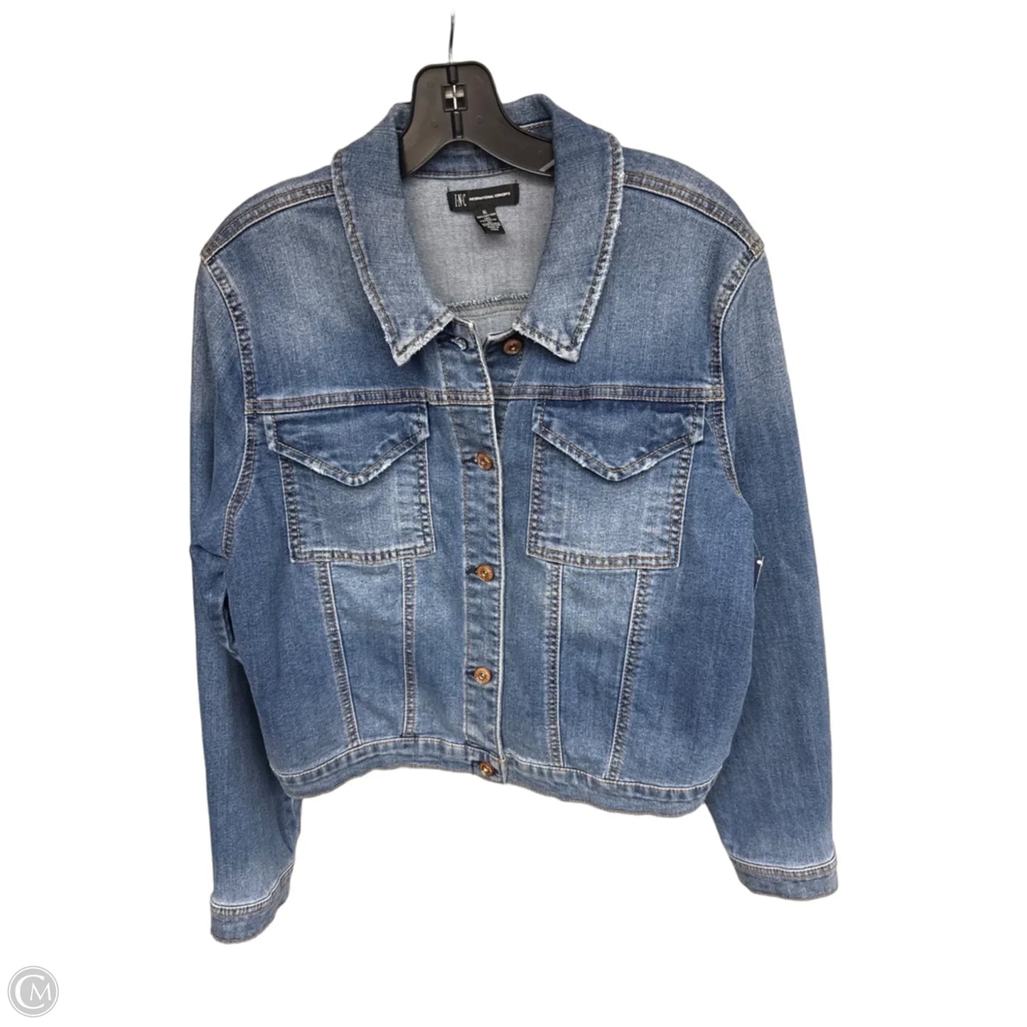 Jacket Denim By Inc In Blue Denim, Size: Xl