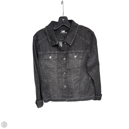 Jacket Denim By Lee In Black Denim, Size: L