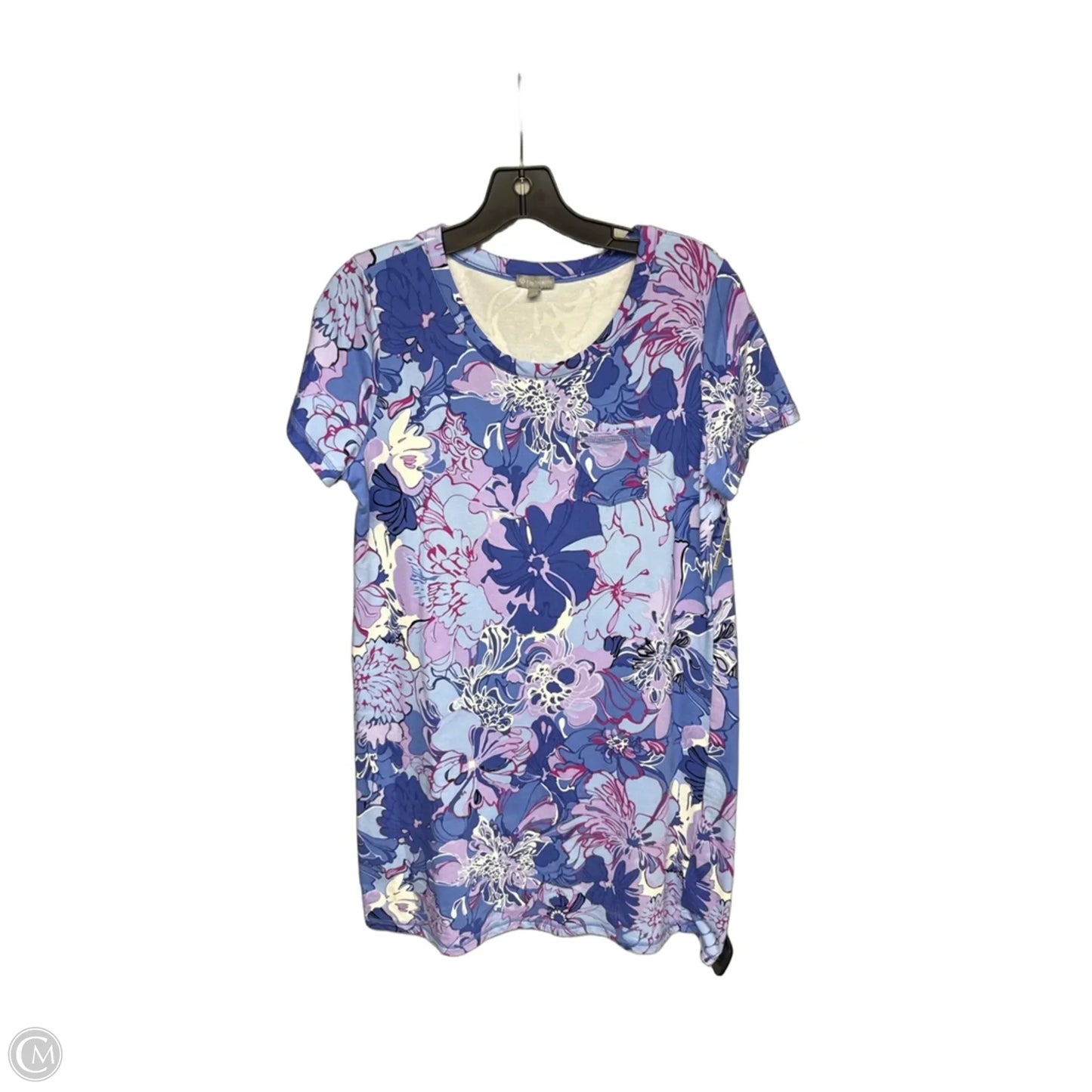 Dress Casual Midi By Talbots In Blue & Purple, Size: Mp
