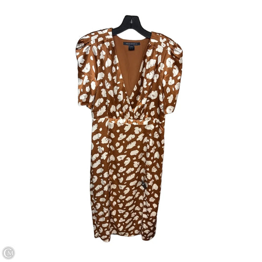 Dress Casual Maxi By French Connection In Brown & Cream, Size: 8