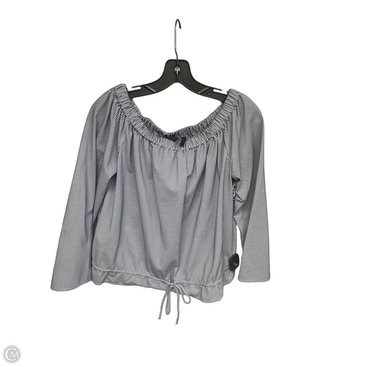 Top Short Sleeve By Theory In Striped Pattern, Size: M