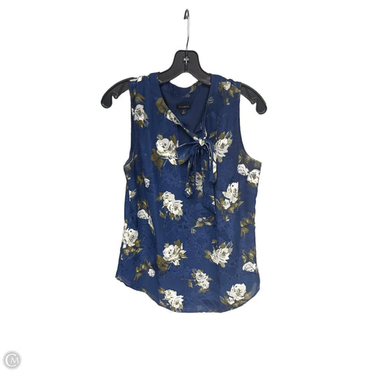 Top Sleeveless By Talbots In Blue & White, Size: S