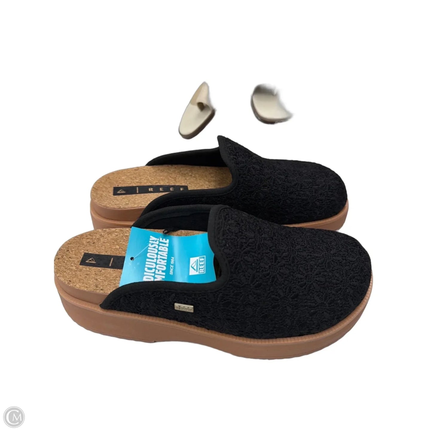 Shoes Heels Wedge By Reef In Black, Size: 9