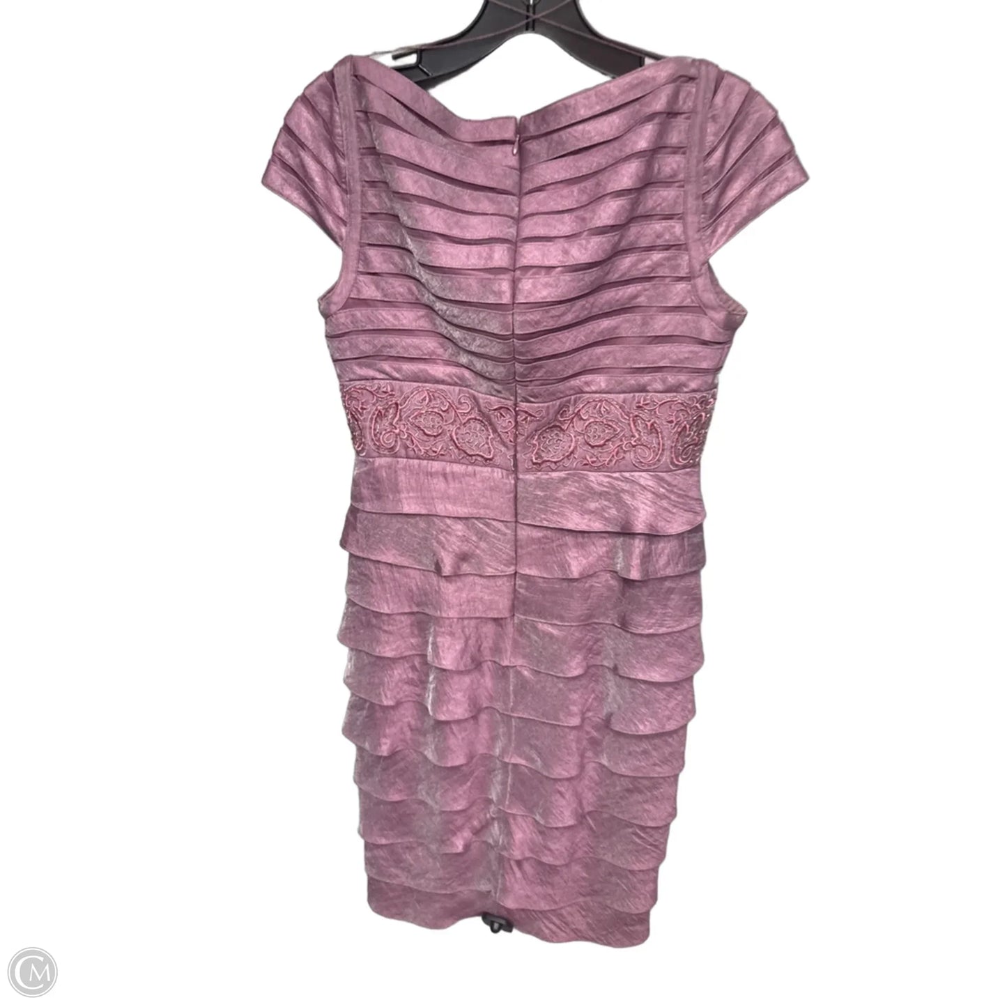 Dress Party Midi By Adrianna Papell In Purple, Size: 4