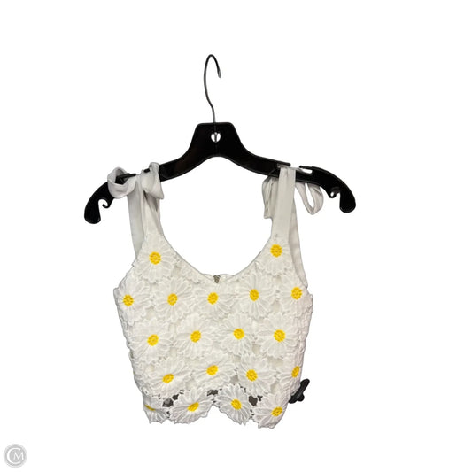 Top Sleeveless By Altard State In White & Yellow, Size: S