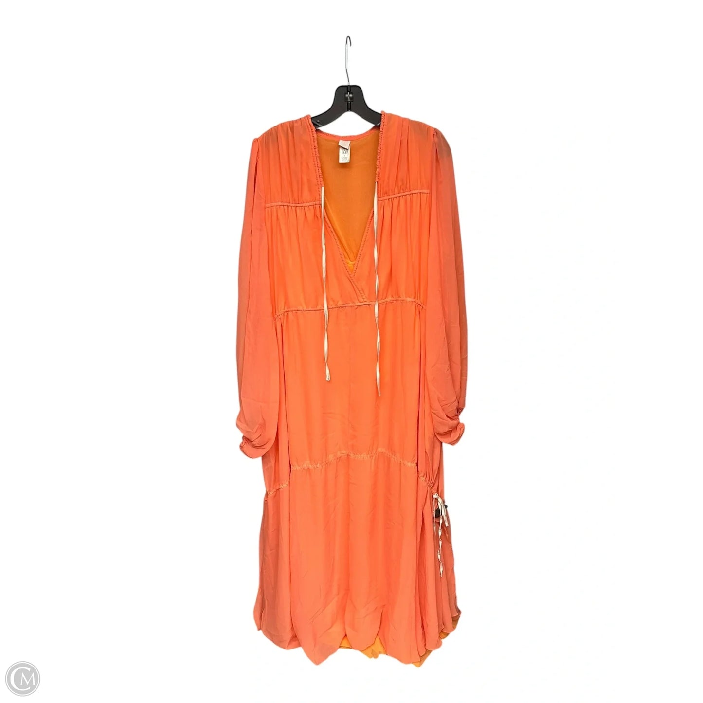 Dress Casual Maxi By Hah In Orange, Size: S