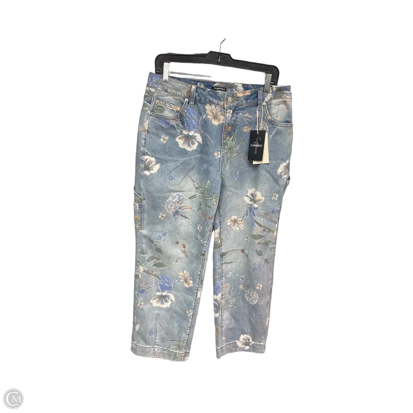 Jeans Straight By Clothes Mentor In Blue & Orange, Size: L