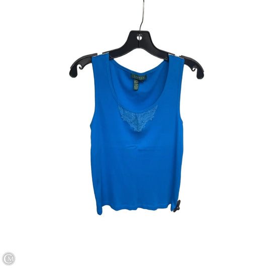 Tank Top By Lauren By Ralph Lauren In Blue, Size: L