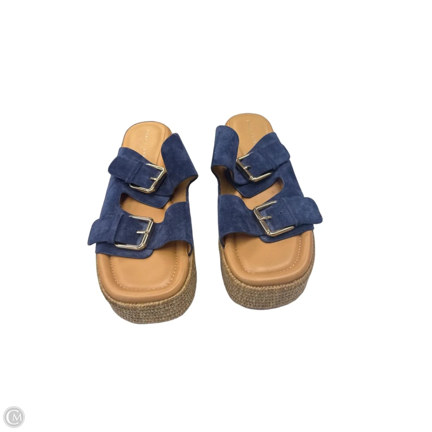 Sandals Heels Wedge By Marc Fisher In Blue, Size: 10