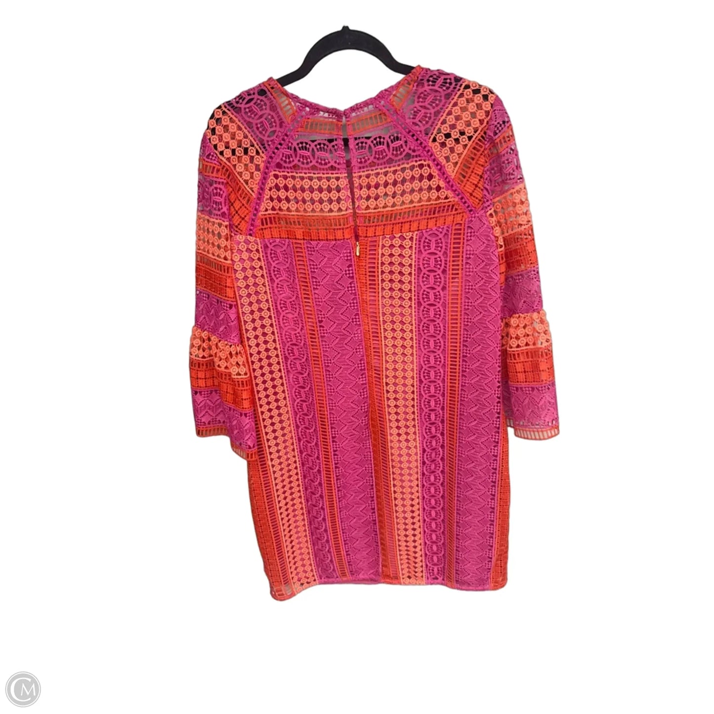 Dress Designer By Trina Turk In Orange & Pink, Size: 12